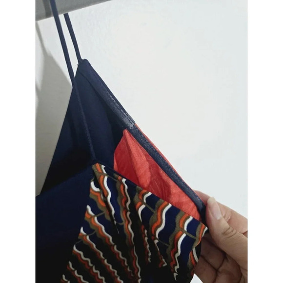 Diane Von Furstenberg Frederica Silk Color Block V-Neck Slip Dress 4 Small S - Picture 8 of 13